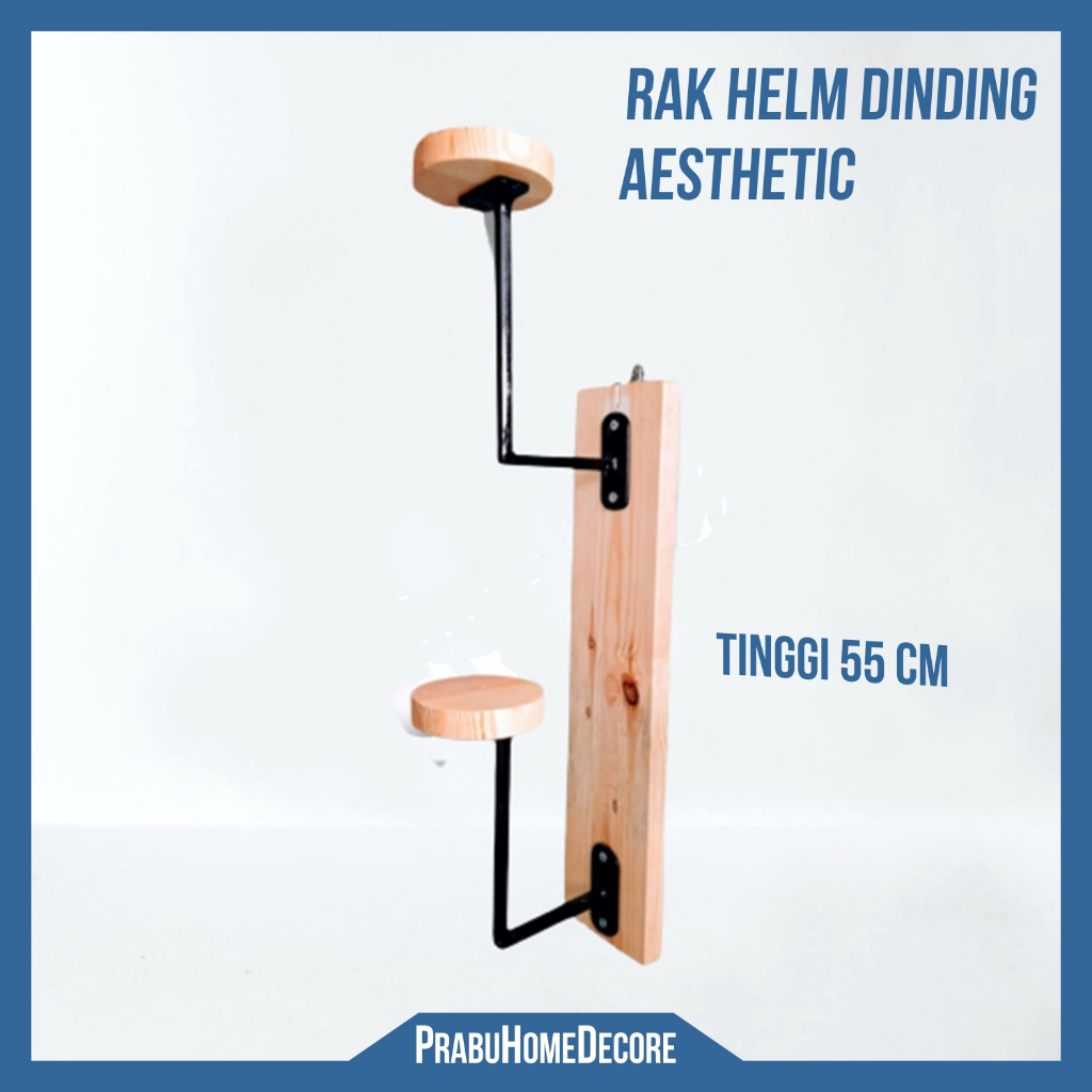 Gantungan Helm 2 Tingkat Tempel Dinding Termurah | Cantolan Bracket Helm 2 Susun Hemat Ruangan | Rak