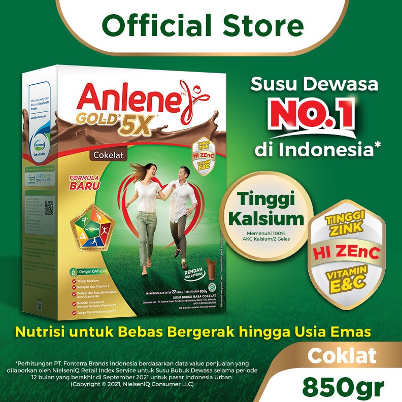 

Terlaris Anlene Gold 5X Susu Bubuk Dewasa Cokelat 85g Nutrisi Tinggi Kalsium Untuk Tulang Sendi dan Otot