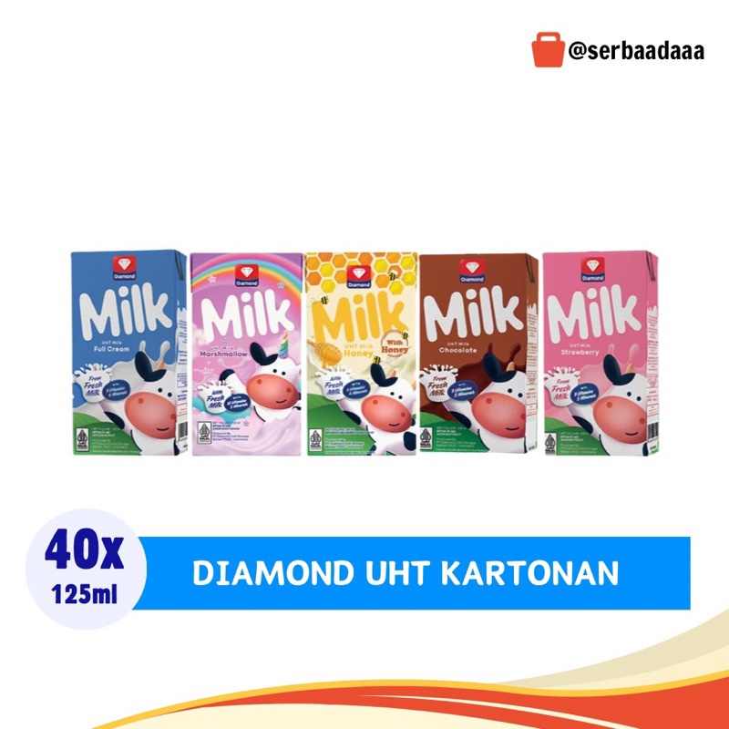 

Termurah Diamond UHT Milk 125ml 1 Karton Isi 4pcs Bisa Mix