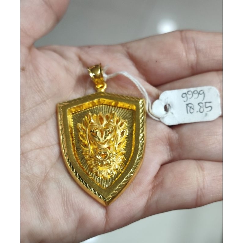 Liontin emas 24k naga plat