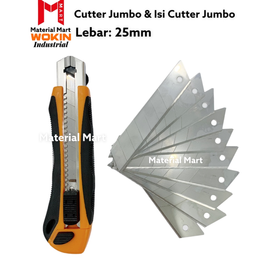 

Pisau Cutter Wokin 25mm Besar Isi Cutter 25 mm Refill Cutter Wokin Material Mart