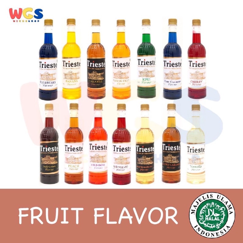 

Terlaris Trieste Syrup Varian Fruit Premium Flavour 65 ml Halal MUI