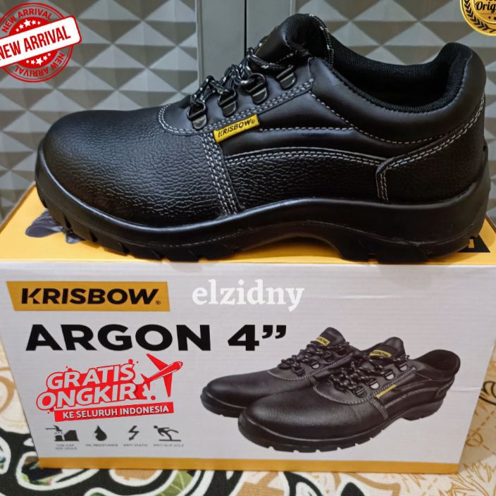 COD Sepatu Safety Krisbow Argon 4 ORIGINAL 1  Safety Shoes Krisbow  Sepatu Krisbow Ujung Besi