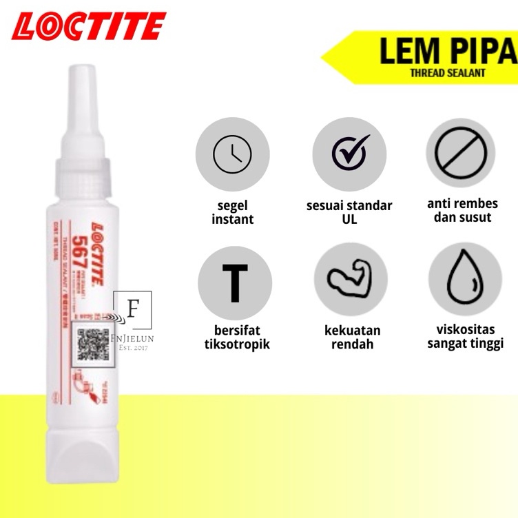 

Buruan Beli Lem Pipa Loctite 567 PST Thread Sealant 5ml