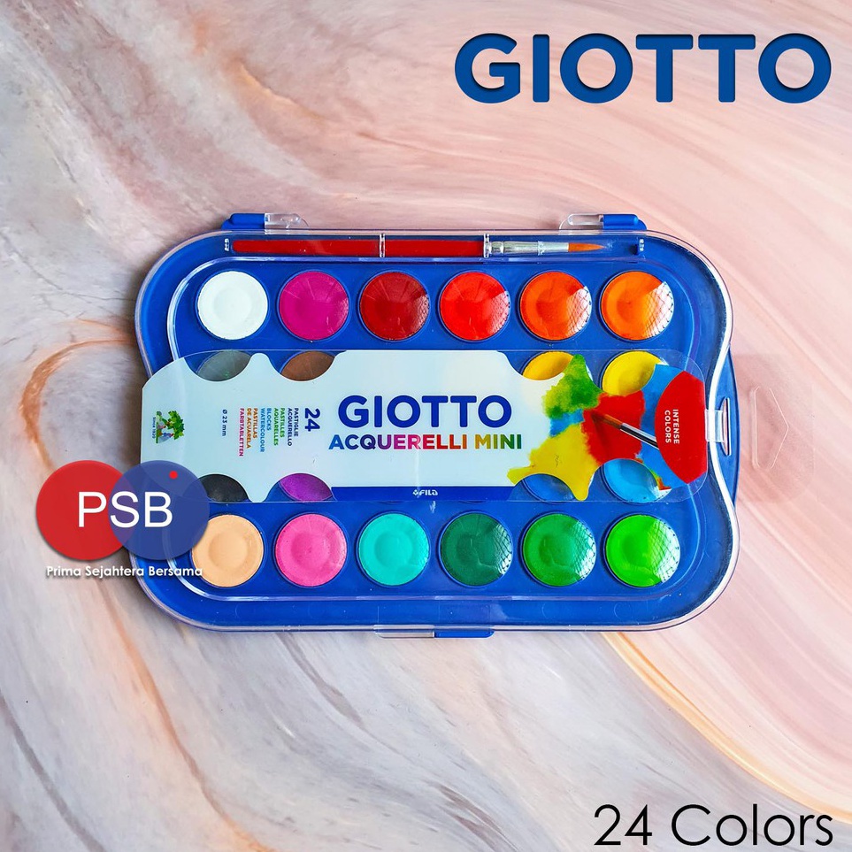 

Dijual Murah Giotto Acquerelli mini 24 Warna Cat Air Giotto Set 24 D 23mm