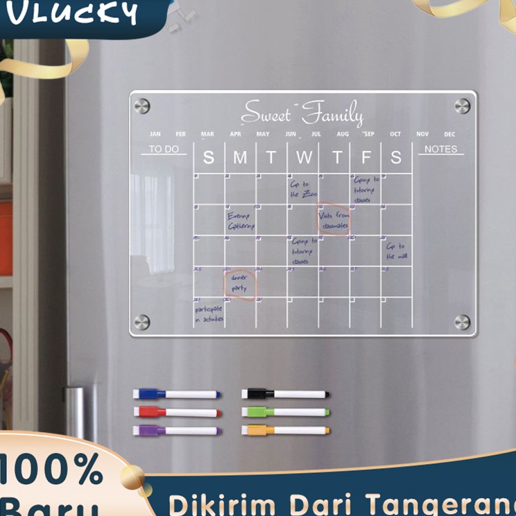 

Produk Keren Weekly Planner Monthly Planner Wall Planner Dinding Schedule Board Jadwal Acrylic Wall Calendar