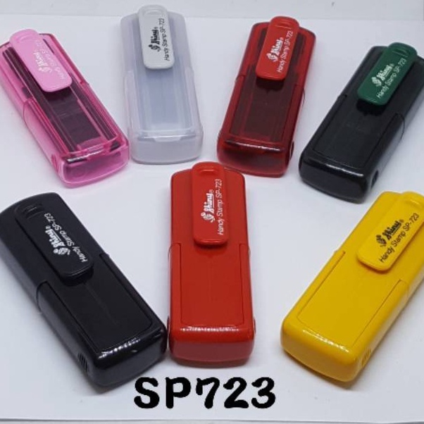 

Ready handy stamp merk shiny type SP723 model stabillo bisa disematkan di kantong baju