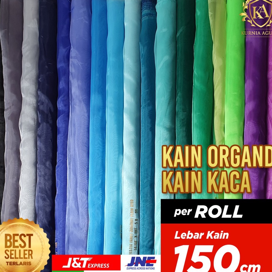Free Ongkir Kain Organdi Kain Kaca Lebar 15 cm Ter Murah Laris Bahan Dekorasi Gaun Hijab Gulungan RO