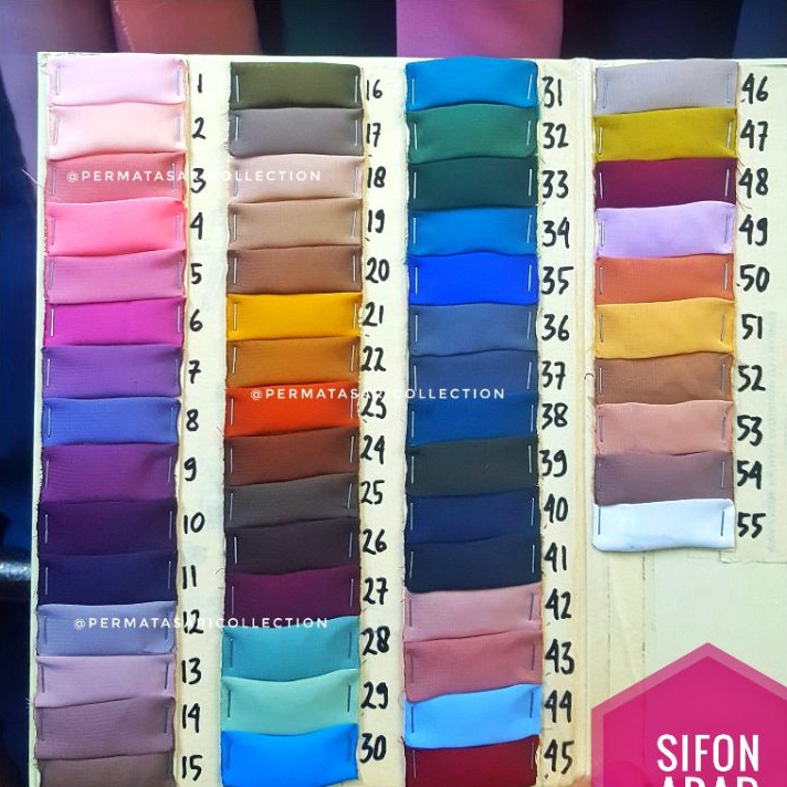 Dijamin Ori Sifon Silk Silky Bahan Kain Chiffon Arab Burj Al Arab Emarat Premium Warna Jetblack Jet 