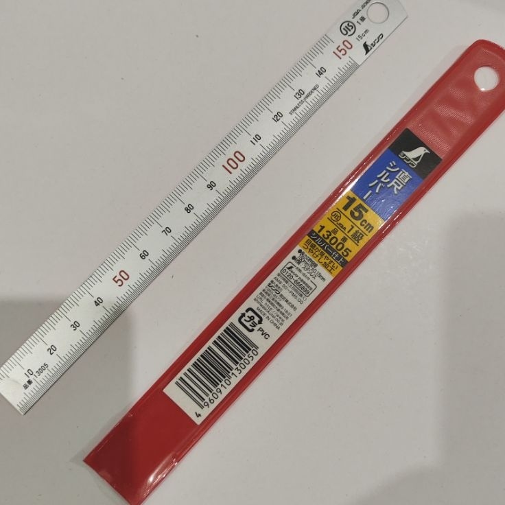 

SHINWA 135 Penggaris Stainless Steel Lurus 15 cm Rule Hard Chrome JIS 15mm