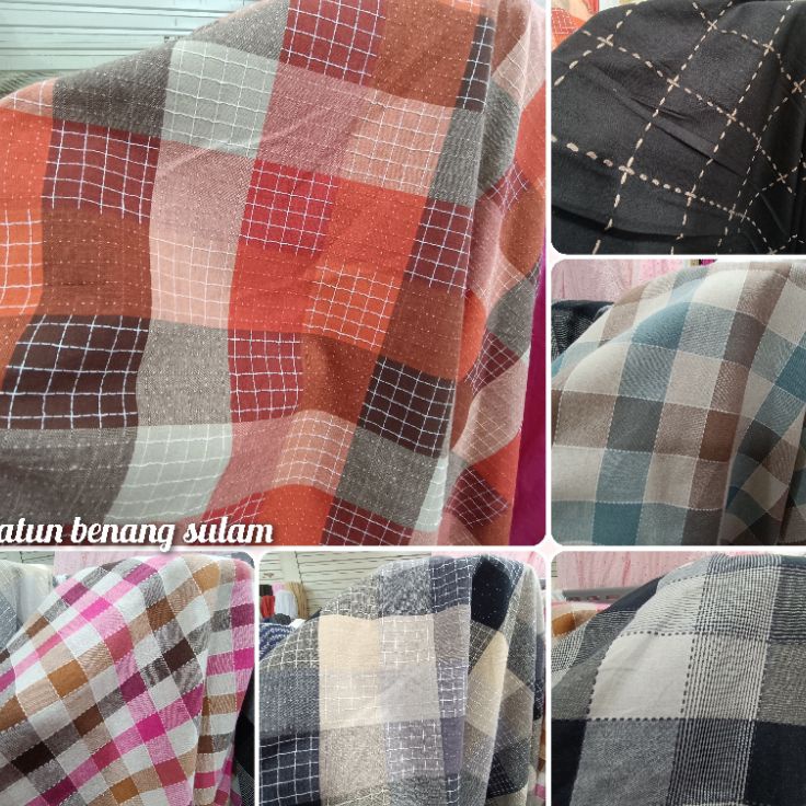 Free Ongkir KAIN KATUN BORDIR SULAM  HARGA UNTUK  METER