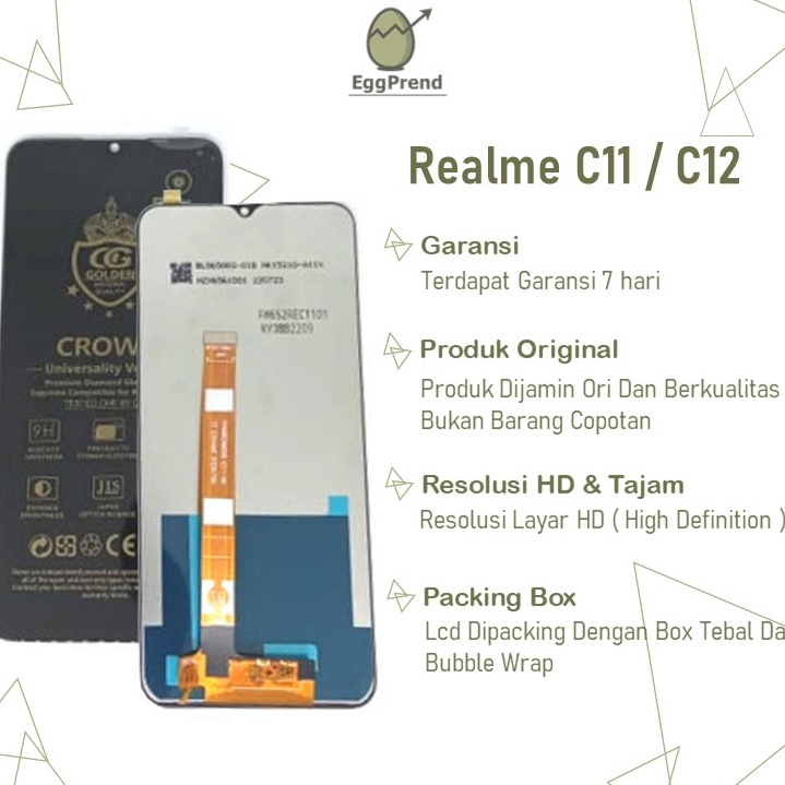 LCD TOUCHSCREEN REALME C11  C12  C15  OPPO A15  A15S  ORIGINAL COMPLETE FULLSET  LCD REALME C11  LCD