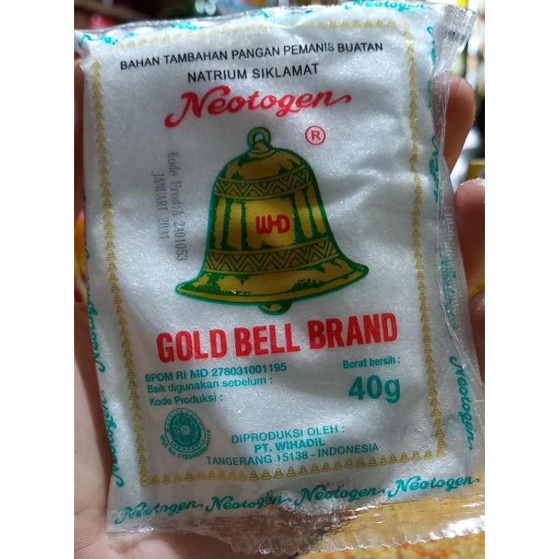 

NEOTOGEN GOLD BELL BRAND 40G|GULA BIANG PEMANIS BUATAN CAP LONCENG