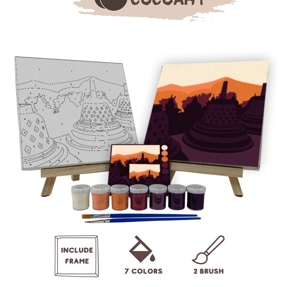 

Gaya Paint By Number Kit Borobudur Cocoart I Kanvas 2 x 2 cm