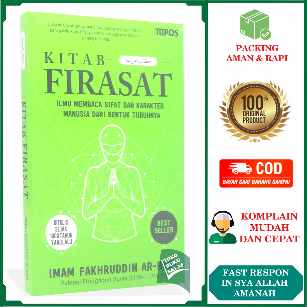 Kitab Firasat Ilmu Membaca Sifat dan Karakter Manusia dari Bentuk Tubuhnya Karya Imam Fakhruddin Ar-Razi Penerbit Turos