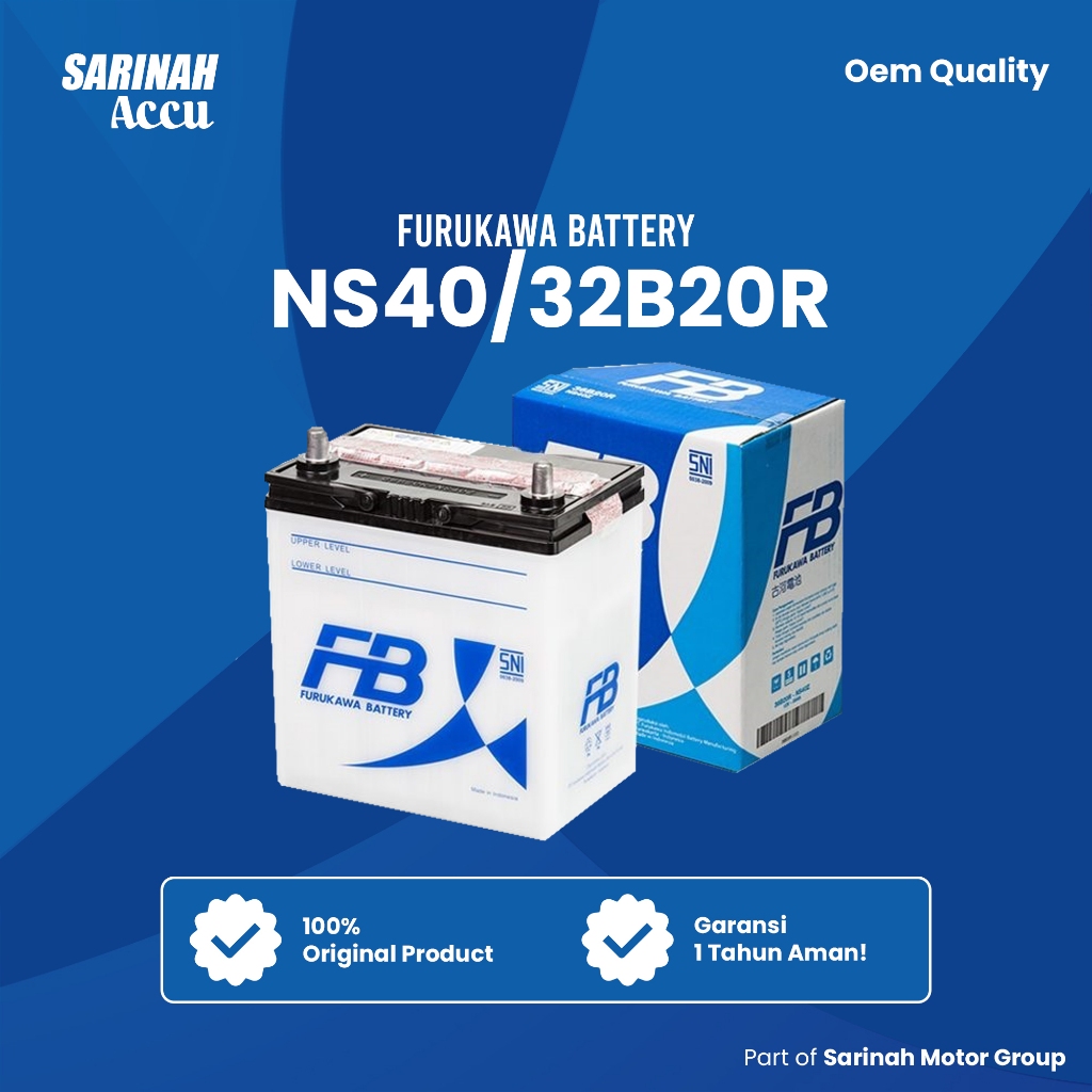 ACCU/AKI BASAH MOBIL AVANZA/TARUNA/TERIOS FB 32B20R (32Ah)