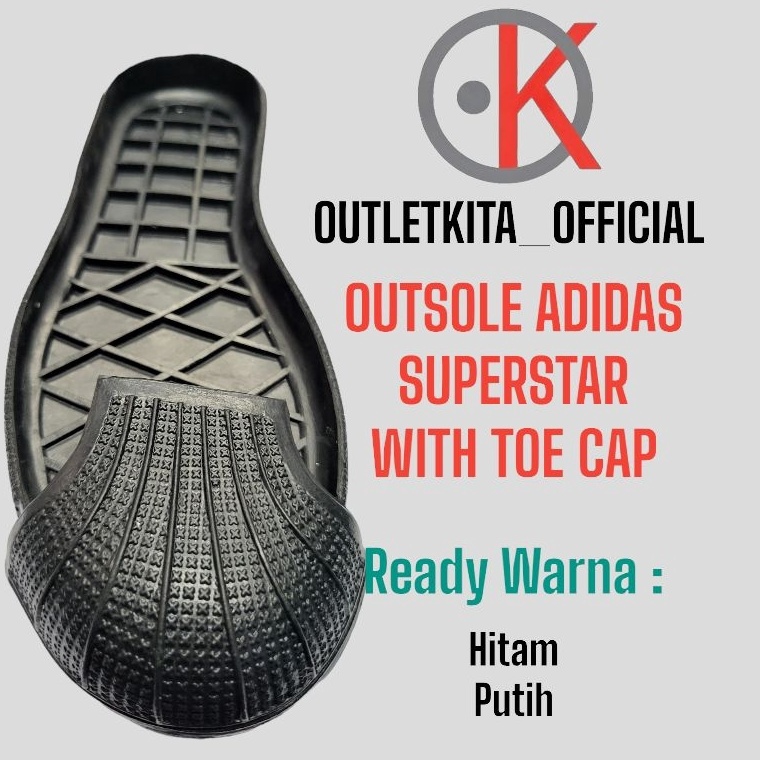 ART T45J Outsole Sepatu Adidas Superstar Set Toe Cap