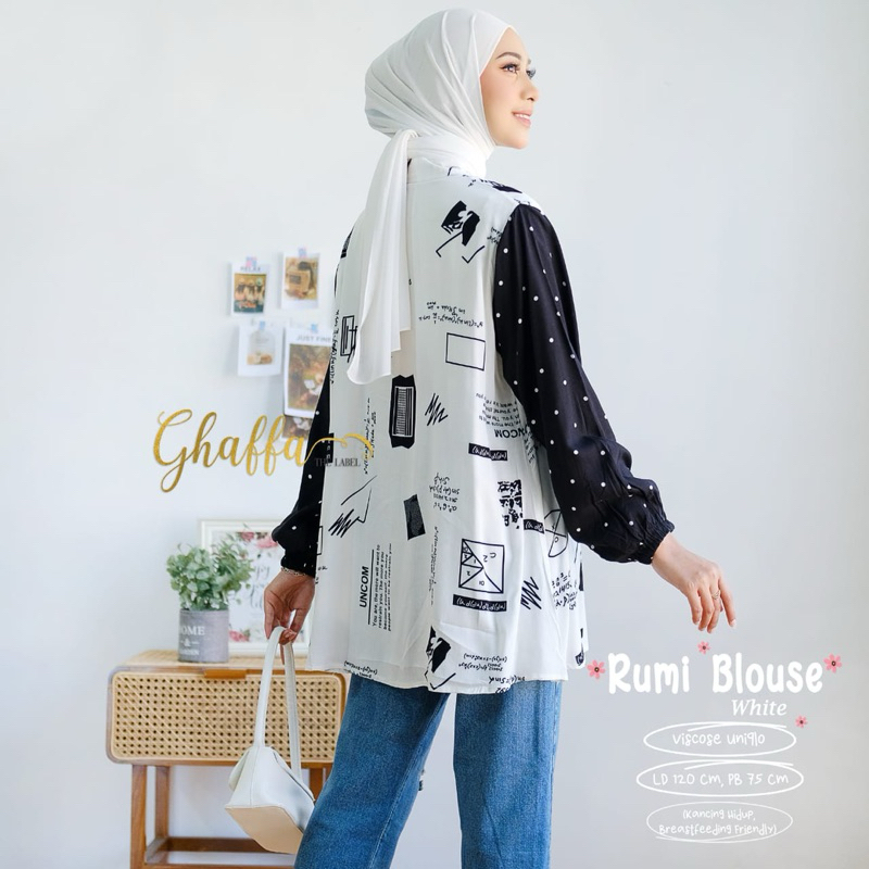 RUMI BLOUSE BY GHAFFA BLOUSE MOTIF BAHAN VISCOSE