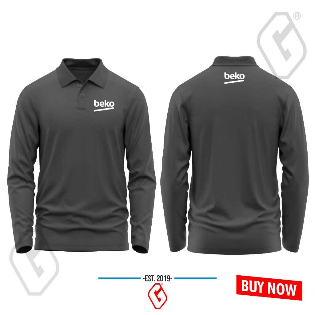 Polo shirt beko panjang / baju kerah beko longsleeve