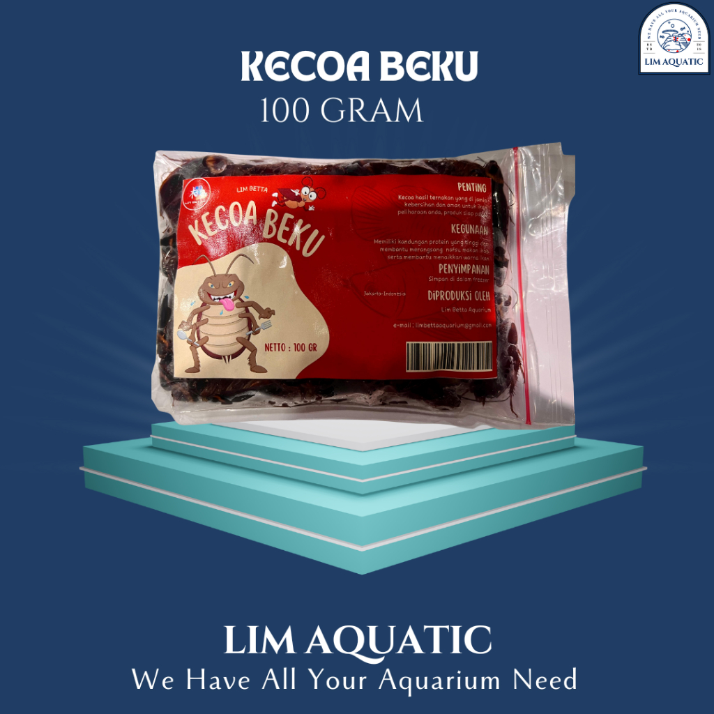 KECOA BEKU 100 GRAM / KECOA PAKAN ARWANA / LIM BETTA KECOA BEKU