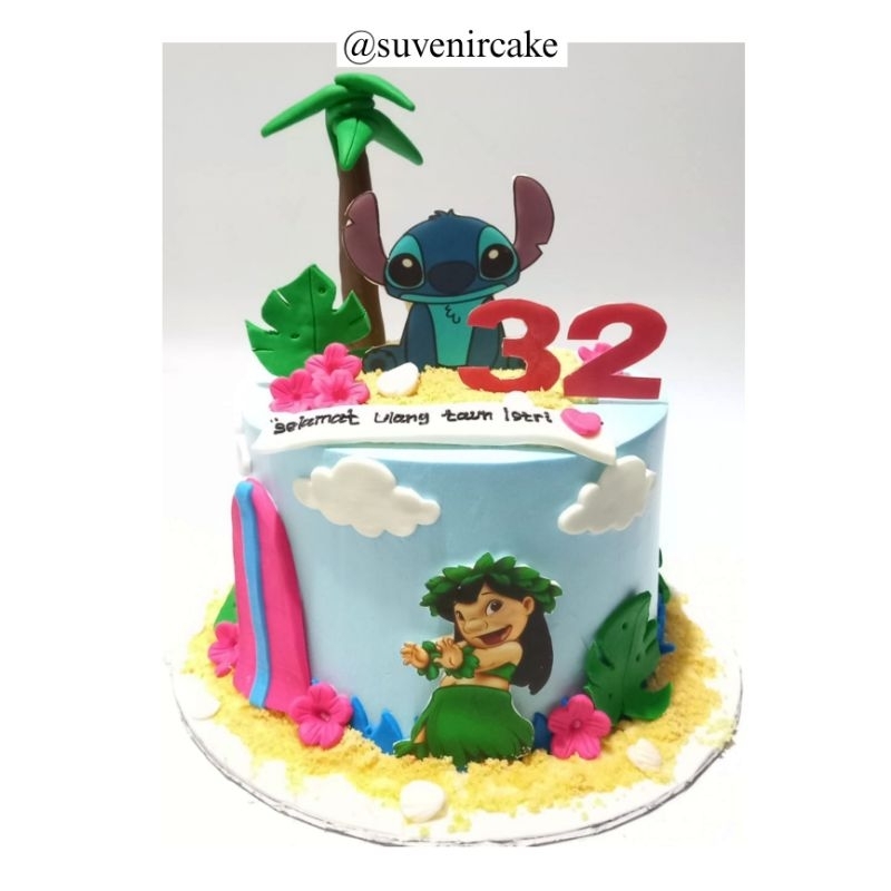 

cake stitch/lilo and stitch cake/kue ulang tahun stitch and lilo/kue ultah stitch and lilo/stitch/stitch and lilo