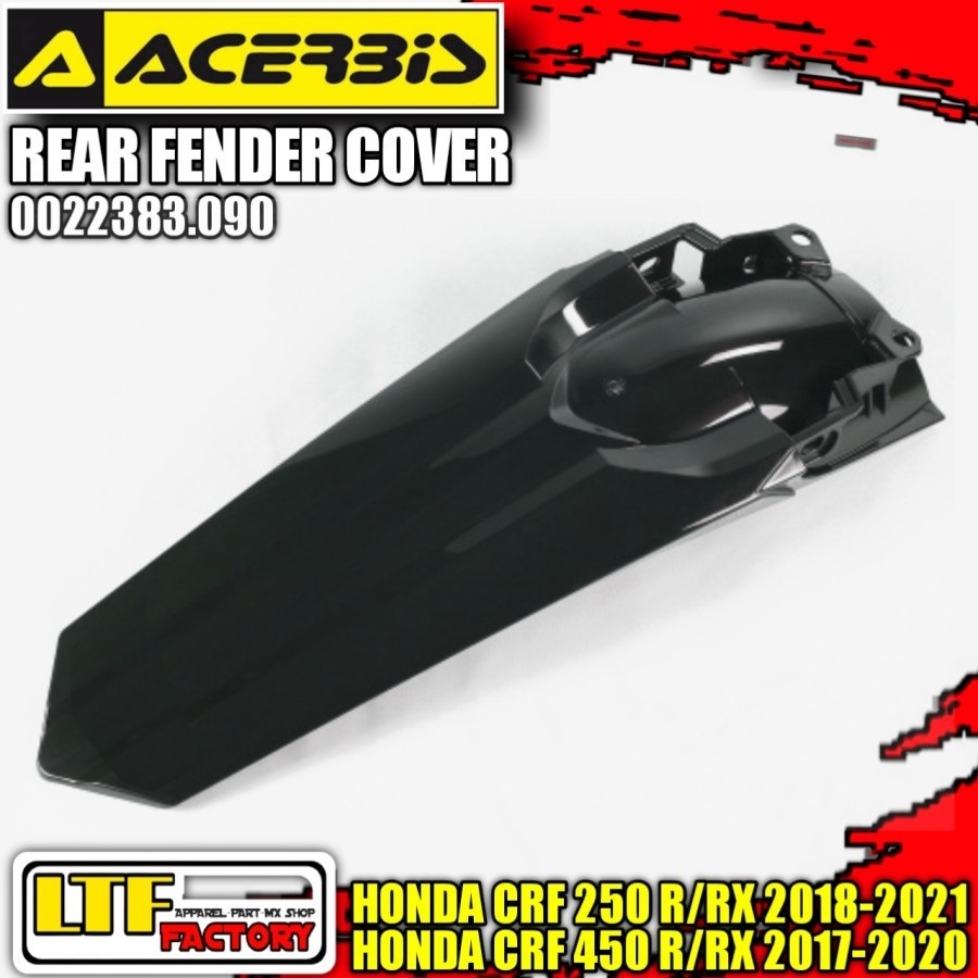 HONDA CR - CRF 250 300 450 R RX RWE ENDURO 2017 2018 2019 2020 2021 - ACERBIS REAR FENDER COVER - SP