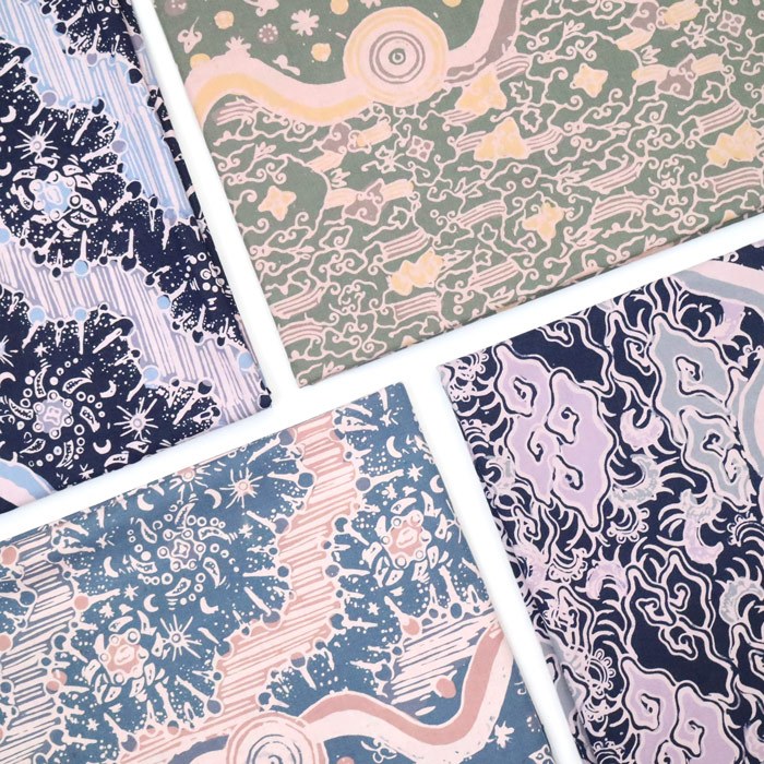 BATIK TRUSMI HAFIYAN Kain Batik Tulis Kombinasi Bahan Katun Motif Lawasan Mega Mendung Cirebon Dasar