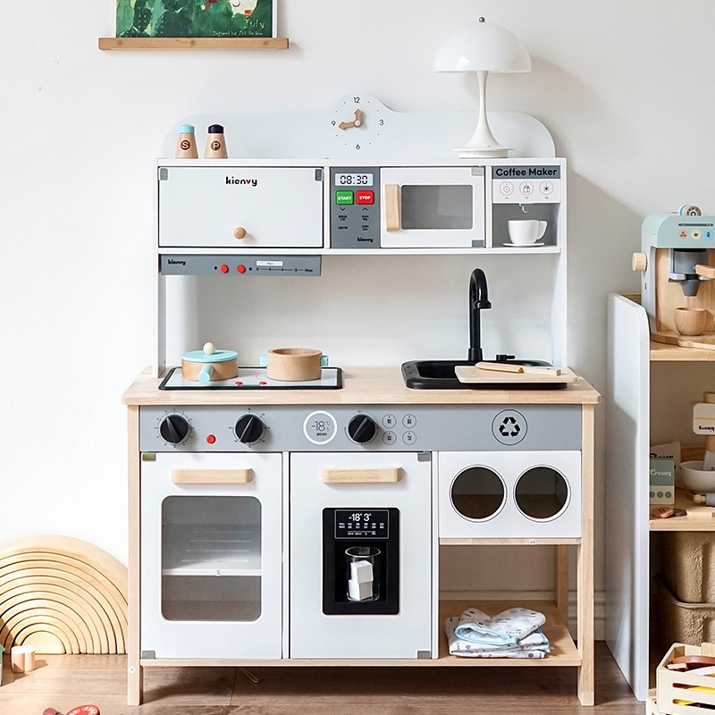 Wooden Kitchen Kienvy Japanese With Water fitur super lengkap-mainan masak masakan edukasi pretend p