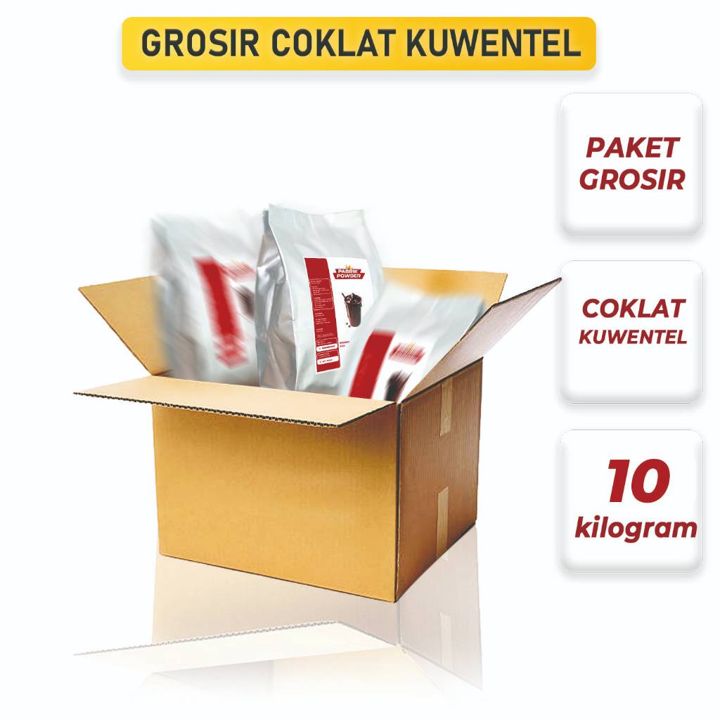 

Grosir Coklat Kuwentel 10 Kg, Bubuk Minuman Es Cokelat Kental Manis, Chocolate Powder Drink