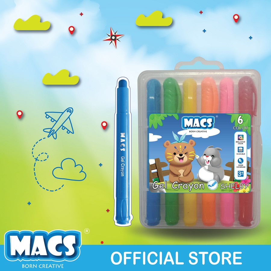 

MACS Gel Crayon Colours 6 Warna