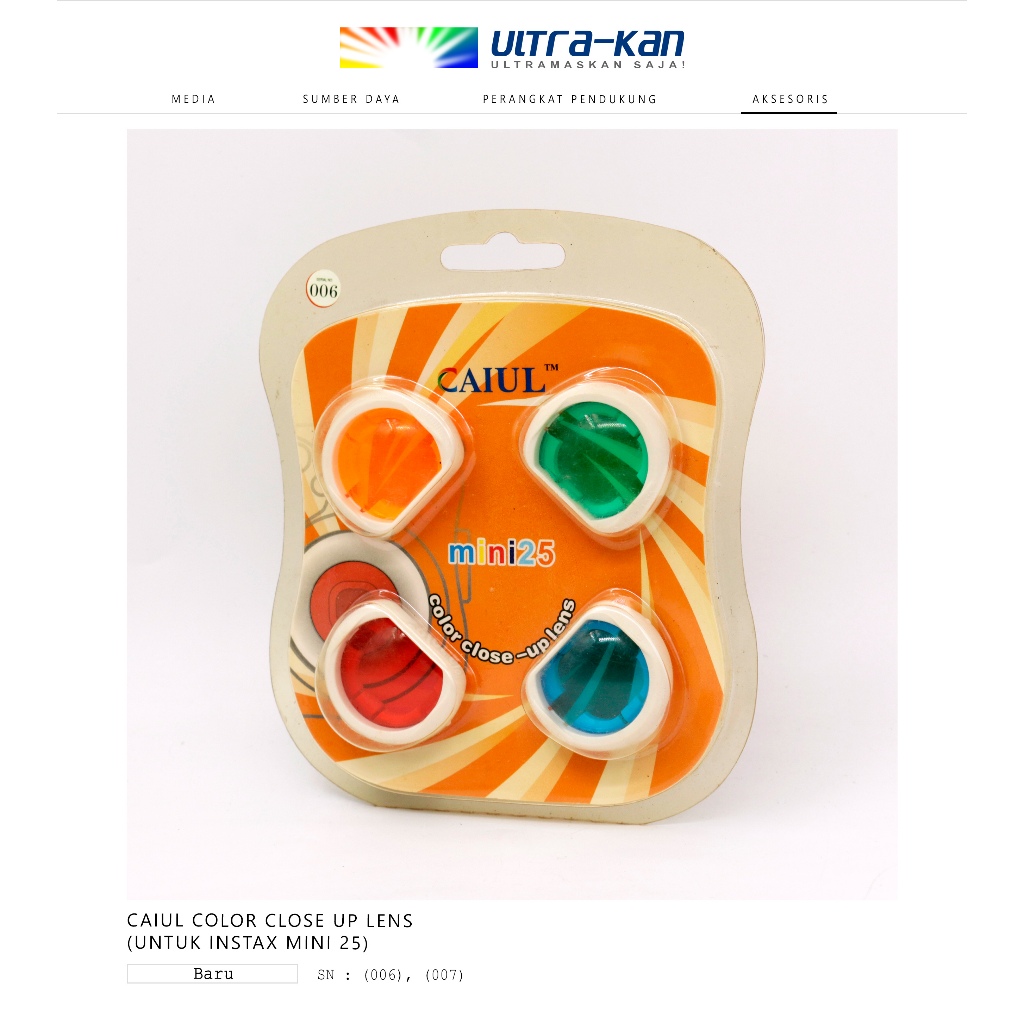 Instax CAIUL Close-up Lens untuk FUJIFILM instax mini 25 - Aksesoris Lensa Kamera Polaroid Instan La