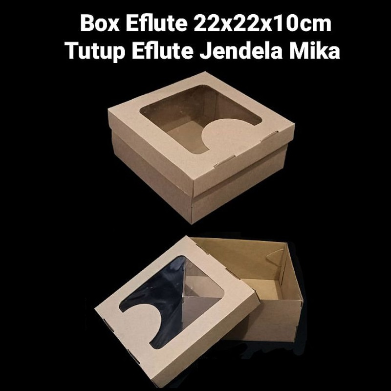 

( 5 pcs ) Box Packaging Cake Dessert Dus Hampers Kemasan Ukuran 22x22x10cm Muat 4 Toples Kotak