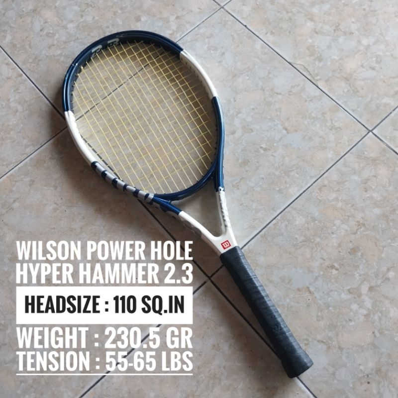 [ Cek Foto ] Wilson Hammer 2.3 Power Hole 110/230.5 gr Raket Tenis
