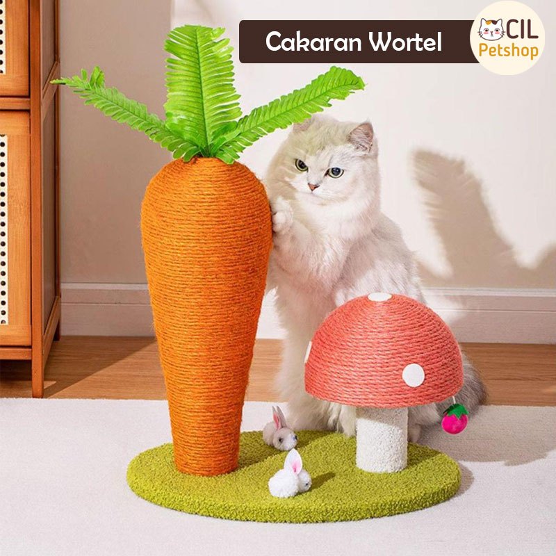 Cakaran Kucing Scratcher Wortel