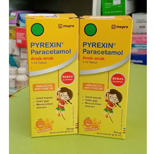 Pyrexin Sirup 60ml - Pirexin Parasetamol Syrup Obat Penurun Panas/Demam Anak / Pireksin Sirup