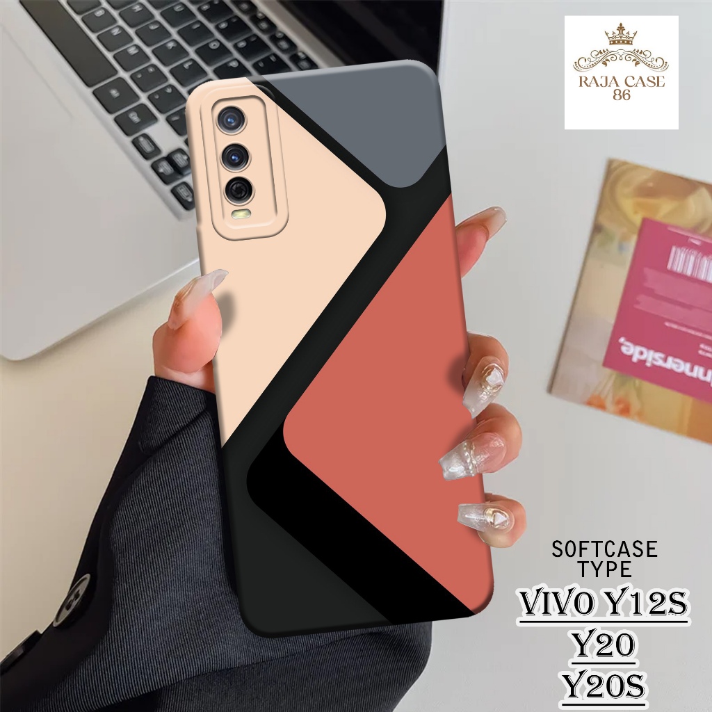 Case  Vivo Y12S / Y20 / Y20s - Rajacase - Casing Hp Vivo Y12s Vivo Y20 Vivo Y20s - Motif case Abstra