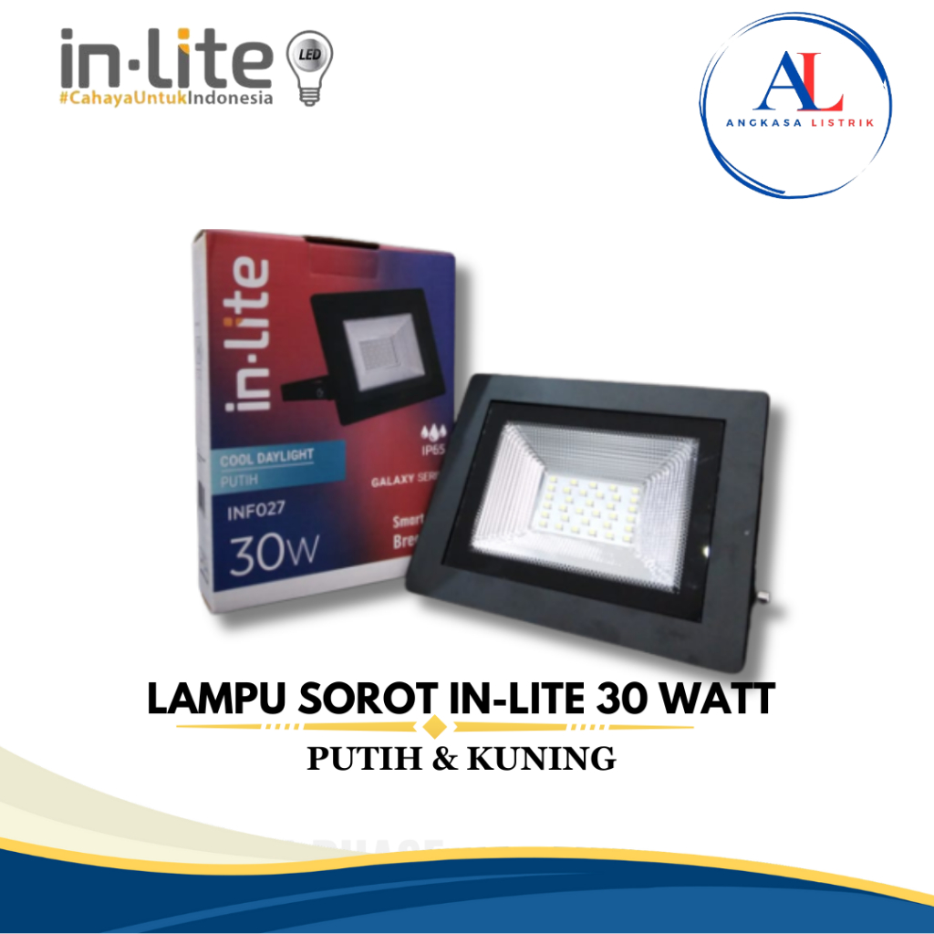LAMPU SOROT FLOODLIGHT LED INLITE 30W 30 WATT - INF027 -