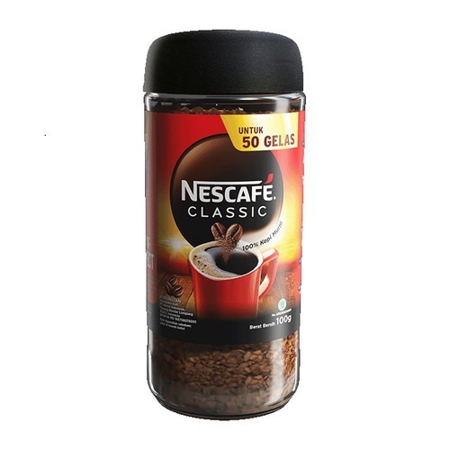 

NESCAFE CLASSIC KEMASAN JAR 100GR, BUBUK KOPI HITAM NIKMAT TINGGAL SEDUH.