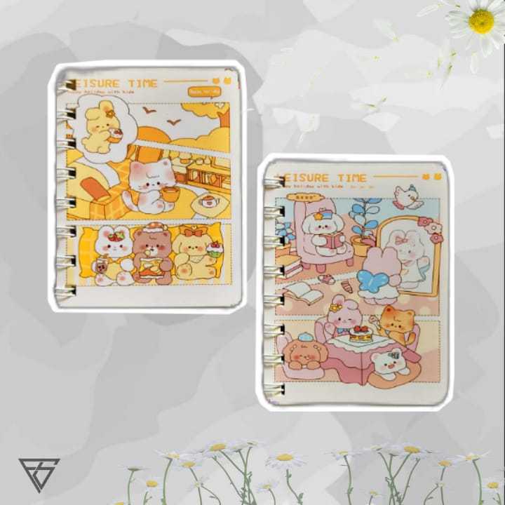 

Notebook Kartun Model Spiral + Plastik