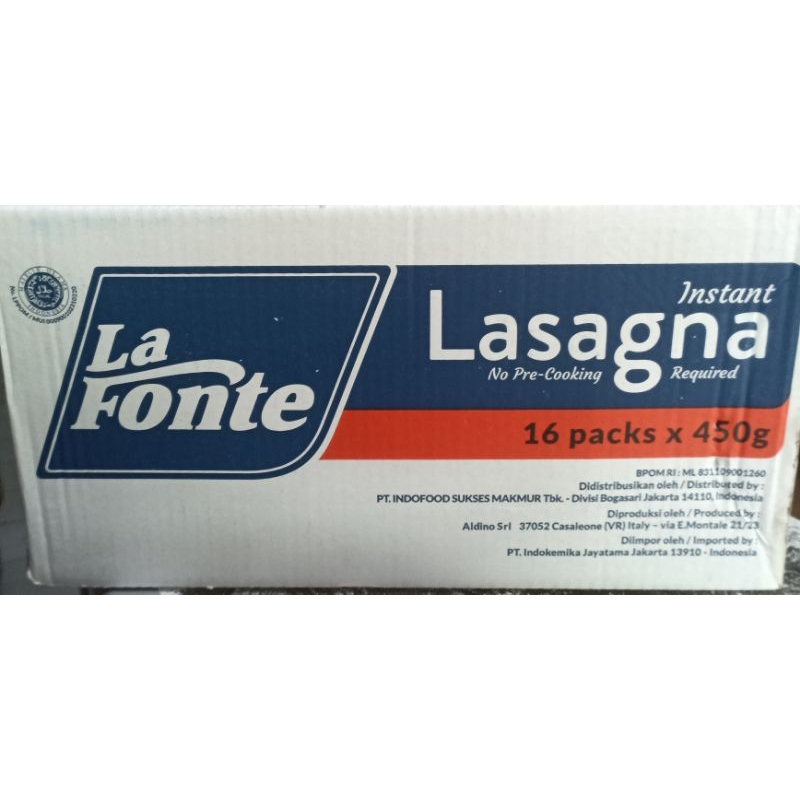 

La Fonte lasagna 450gr x 16 pcs per dus