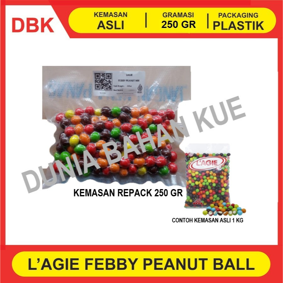 

(KEMASAN VAKUM) LAGIE FEBBY PEANUT WARNA WARNI - REPACK 250 GR