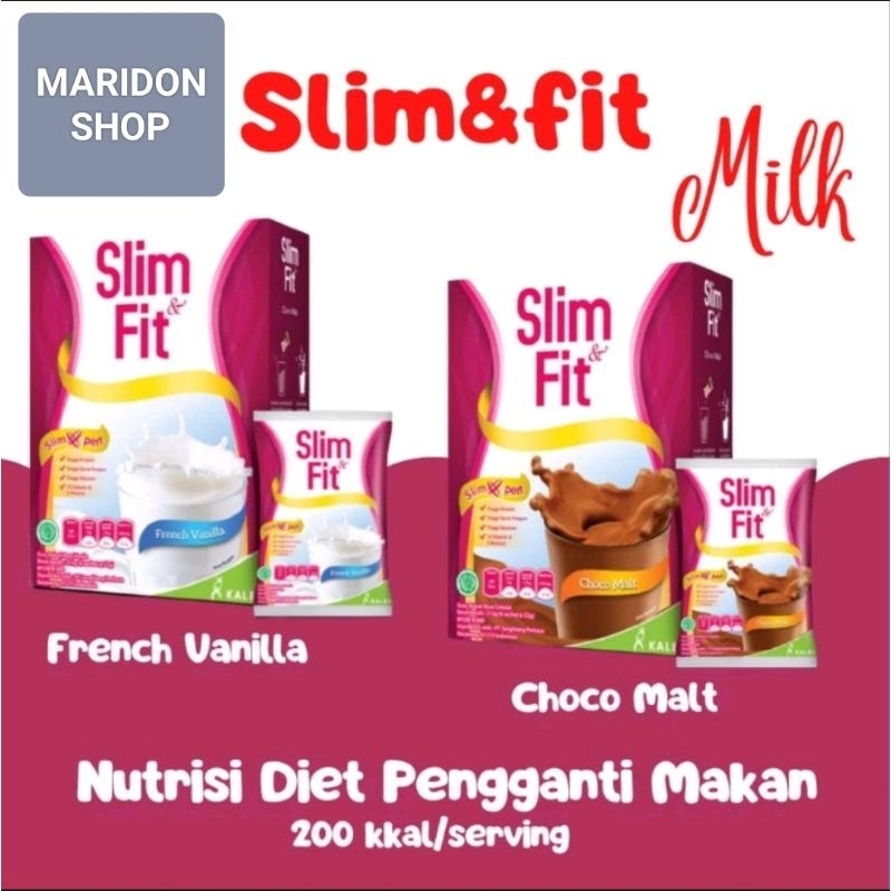 

SLIM & FIT SUSU COKLAT DAN VANILA 1 BOX ISI 6 SACHET (@52gr)