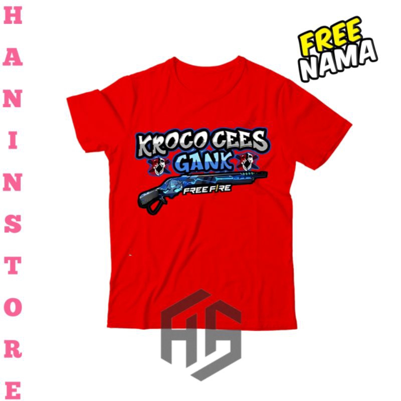 Kaos Anak FF Baju Anak Laki Laki Freefire Kroco Cees Gank Baju Anak Garena Ff