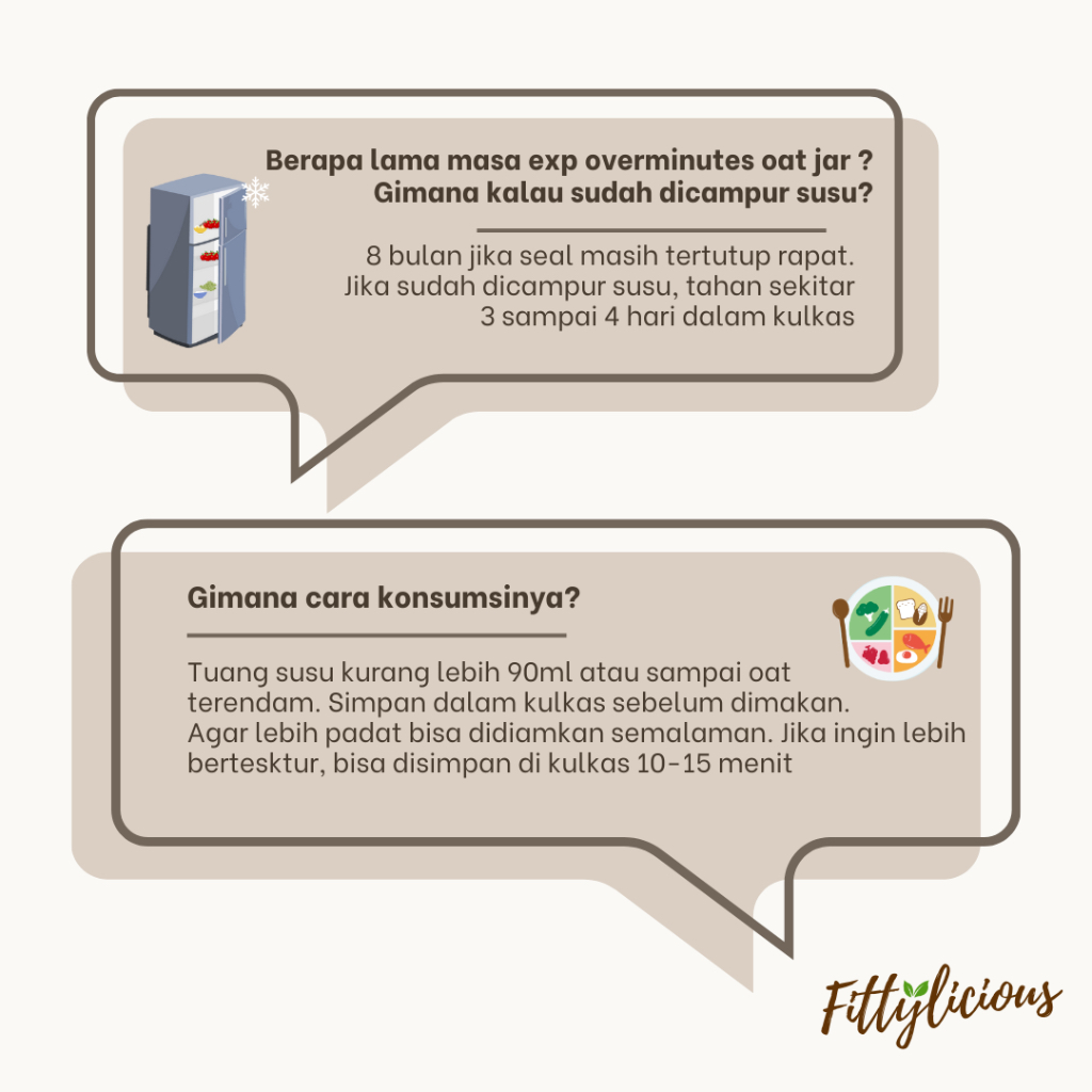 

Bny31 Fittylicious DIY Overminutes Oats / Oatmeal / Sereal Oat BUY 16 GET 4 FREE REFILL /