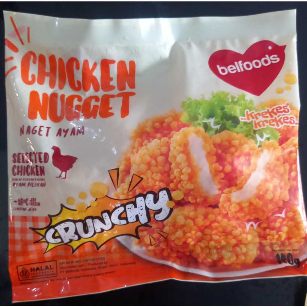 

BELFOODS NUGGET AYAM CRUNCHY 140GR