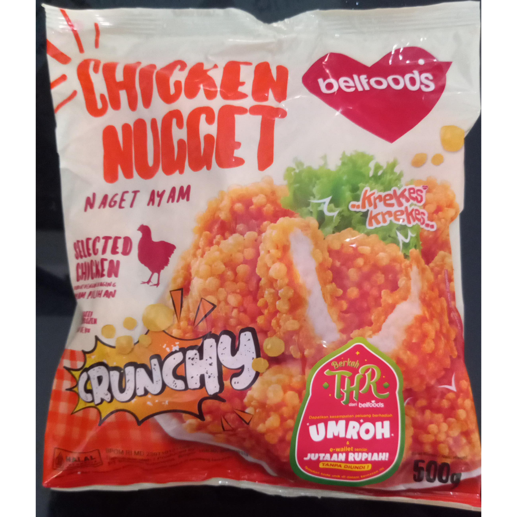 

BELFOODS NUGGET AYAM CRUNCHY 500GR