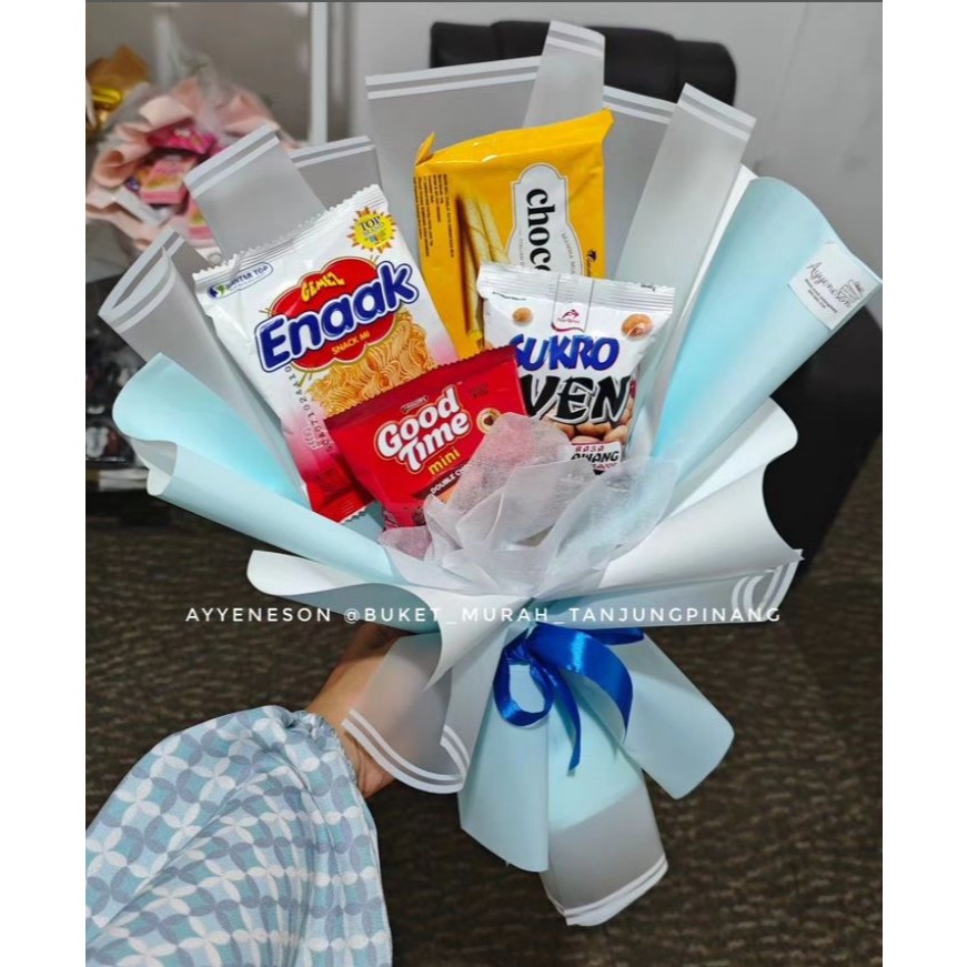 Buket/SnackBuket/KertasBiruPutih