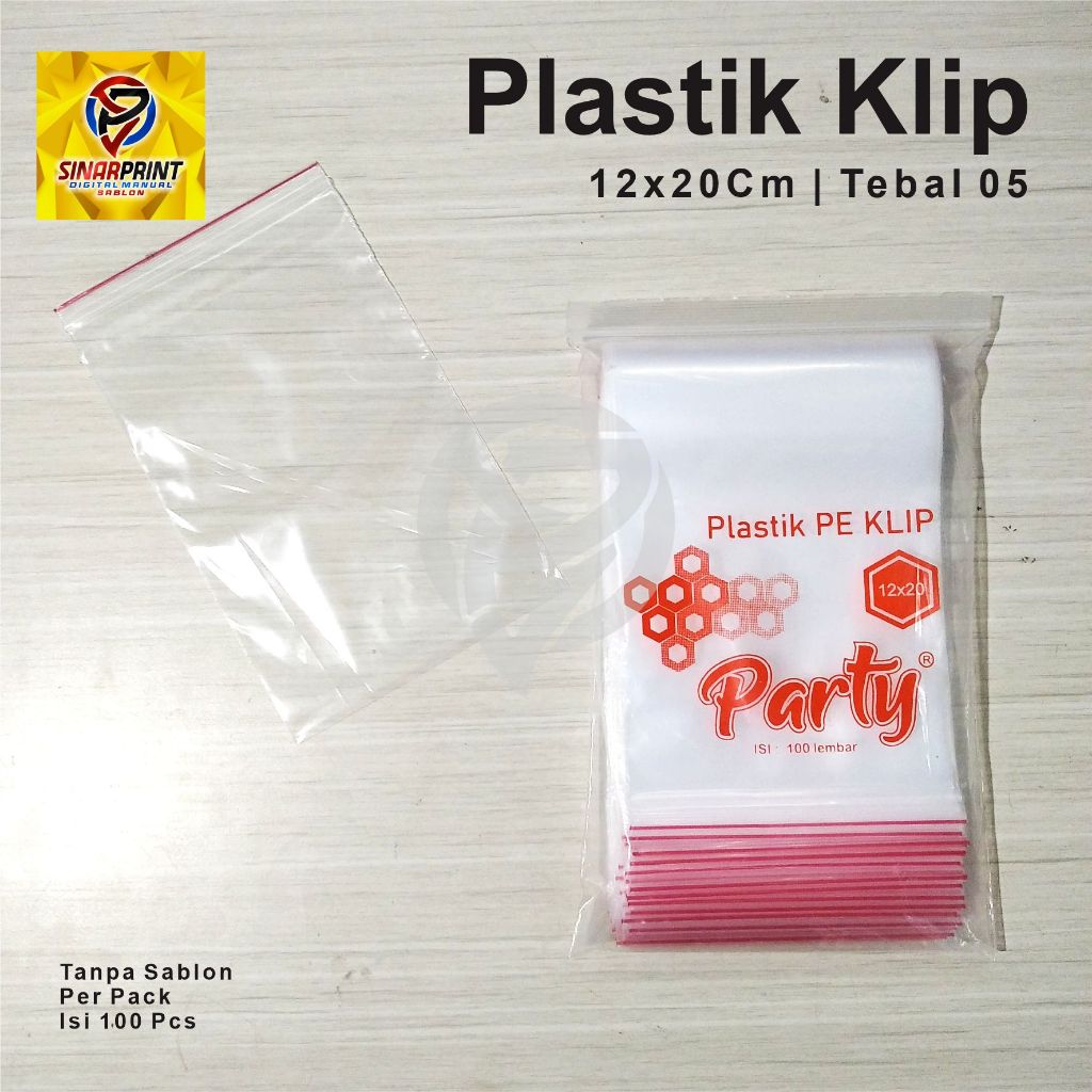 100 Pcs Plastik Klip 12x20 Plastik Kemasan Packaging Plastik Ziplock Plastik Makanan