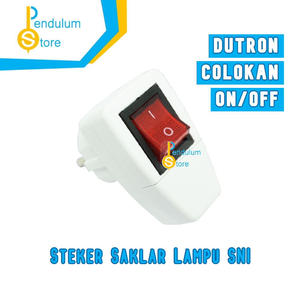 DUTRON Colokan ON/OFF Steker Saklar Lampu SNI Steker Arde Switch
