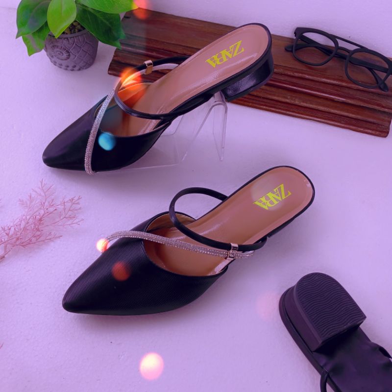 ZARA High Heels Sandal Sepatu Wanita Menawan Original Hak 3 cm